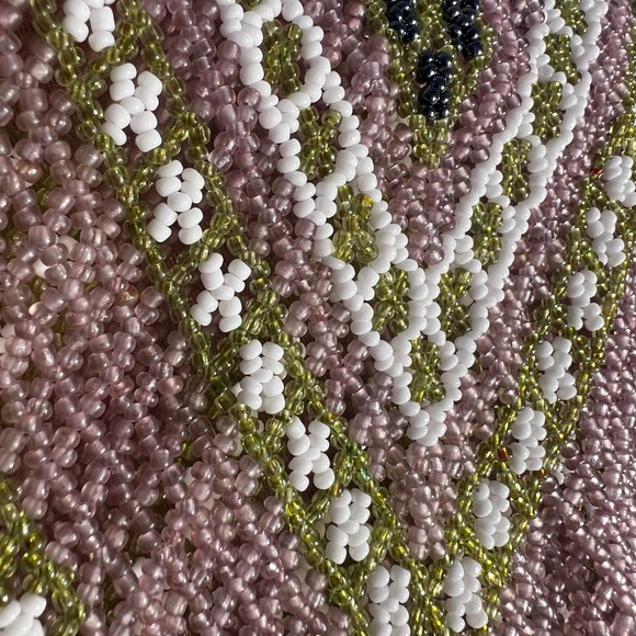 NWT FREE PEOPLE Pixie Dust Beaded Crossbody Bag Lavender Fabric Lining Small - Picture 5 of 16